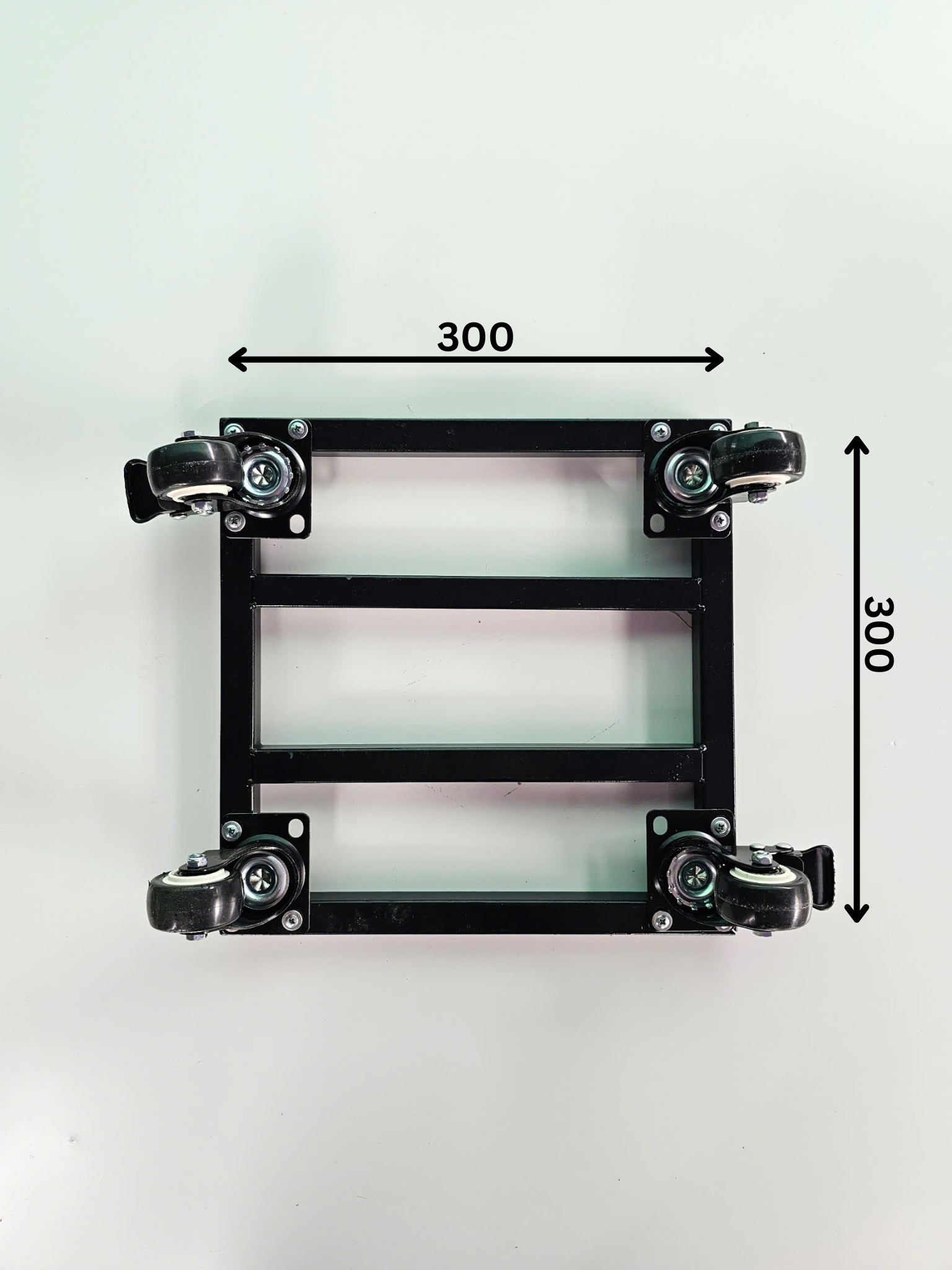 Đế Lót Chậu Composite Hình Vuông Có Bánh Xe