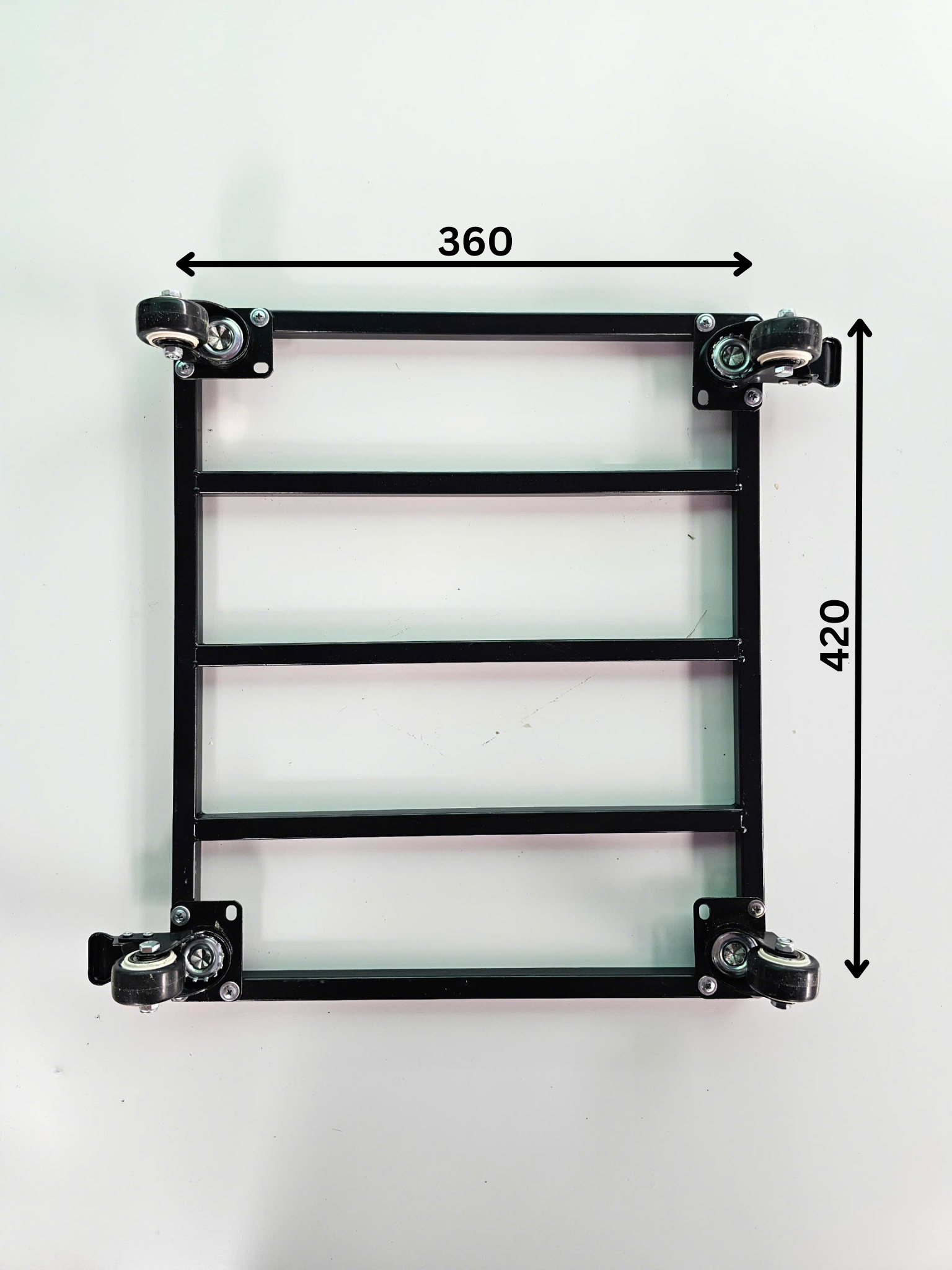 Đế Lót Chậu Composite Hình Chữ Nhật Có Bánh Xe