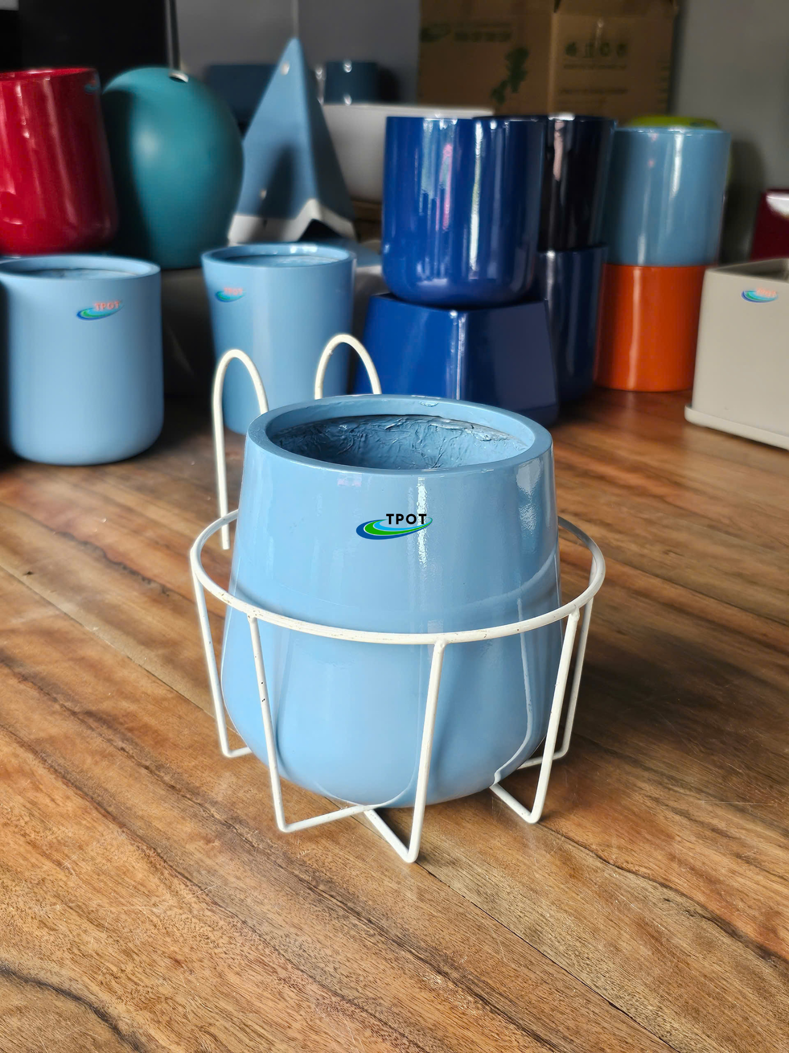 Giỏ Tròn Treo Chậu Composite